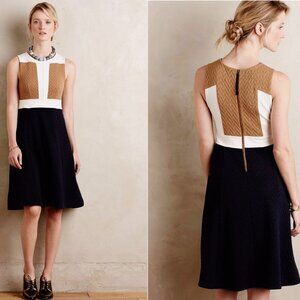 ANTHROPOLOGIE Cabled Colorblock Dress by Maeve